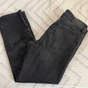 Aeropostale Womens Black Distressed Jeans 6R Mid Rise Ankle Straight Leg